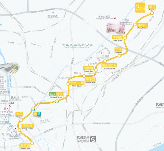 杭州地铁3号线，杭州地铁3号线路