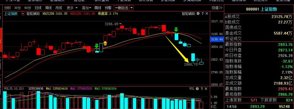 沪指盘中失守2900点，沪指盘中失守2900点是啥意思